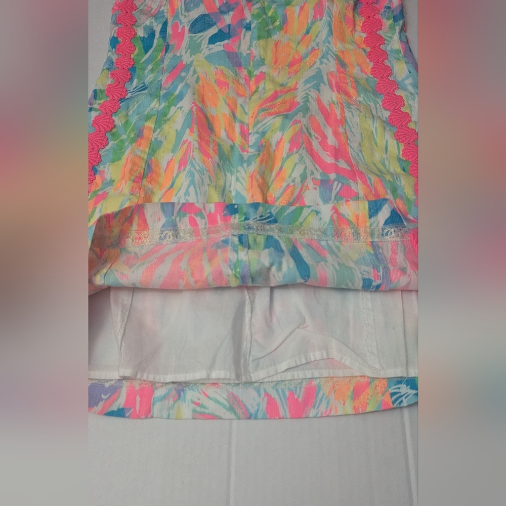 lilly pulitzer mila Shift Dress Sparkling Sands Size 6 Neon Pink Blue YellowNWOT - Picture 5 of 9